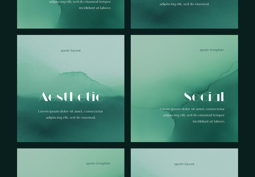 Green Aesthetic Social Posts