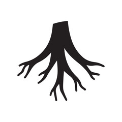 Diagonal rooted shape showing progress movement and natural direction