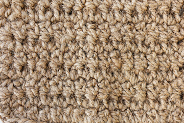 Natural Jute Fiber Texture, Rough Woven Fabric Closeup