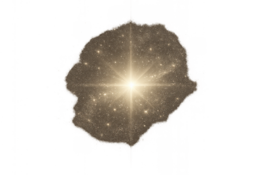Abstract particle explosion, glittering celestial bokeh, giving magical cosmic energy for overlay or design elements