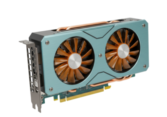 Isolated computer component, graphic video card, high performance rendering, overclockable GPU