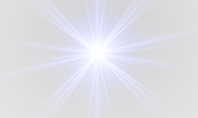Obraz premium Blue sunlight glare PNG emits soft sparkling rays. Radiant streaks and subtle highlights enhance the visual appeal. Ideal for digital illustrations, abstract designs, or creative projects.