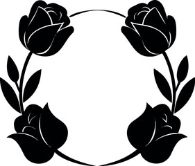 Elegant Black Rose Wreath A Timeless Floral Design for Decorative and Creative Projects