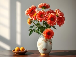 Chrysanthemum in vase