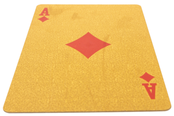 2 two diamond card gambling color gold isolated on white background