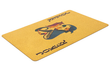 joker card color gold gambling isolated on white background