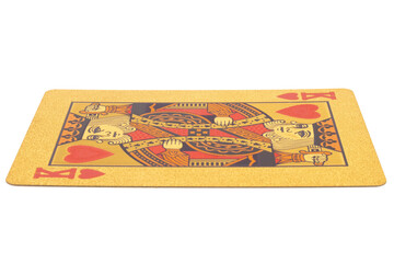 king heart gold card on a white background