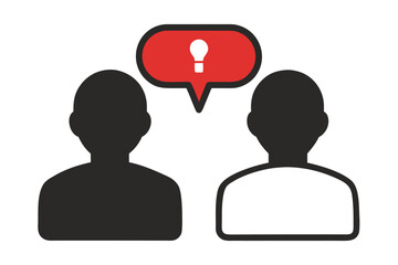 Obraz premium People discussing ideas and problem solving in a business context vector