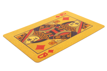 queen diamon gold card on a white background