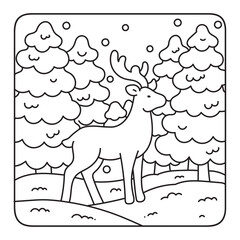 Bold and Easy Cozy Winter Coloring Pages, Christmas Coloring Book Pages, Kids, Adults, Teens, Black and white Drawing, Line Art, Vector Illustration, bold and easy, Coloring book, Coloring Pages, 