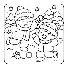 Bold and Easy Cozy Winter Coloring Pages, Christmas Coloring Book Pages, Kids, Adults, Teens, Black and white Drawing, Line Art, Vector Illustration, bold and easy, Coloring book, Coloring Pages, 