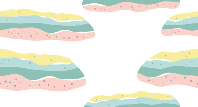 Pastel geology abstract vector pattern creating a playful yet comforting visual experience