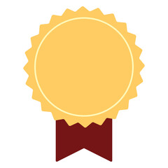 シンプルでメダルの勲章のイラスト