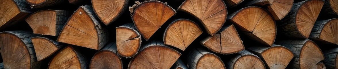 A stack of dry firewood, ready for a crackling fire Perfect for winter warmth, cozy nights, and outdoor adventures The wood is seasoned and shows natural textures , woods, firewood