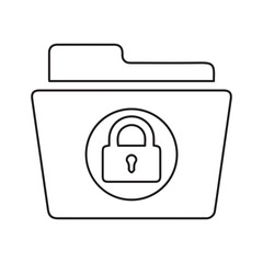 Locked Folder Outline