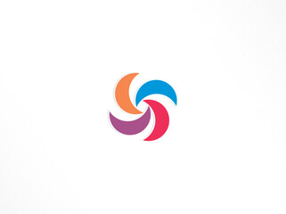 colorful icon vector brand with round concept design