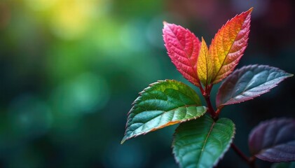 A vibrant, lush plant with leaves that subtly change color depending on the surrounding emotional energy, a visual metaphor for emotional well-being , artistic, soothe, color