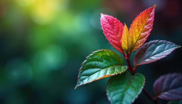 A vibrant, lush plant with leaves that subtly change color depending on the surrounding emotional energy, a visual metaphor for emotional well-being , artistic, soothe, color