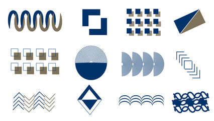 geometric elements set, background design