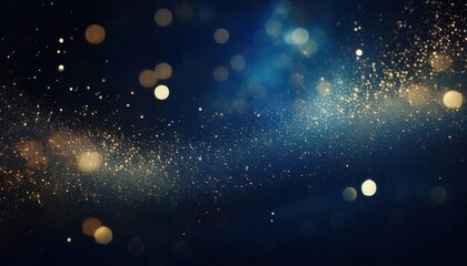 cosmic gold dust swirl glowing midnight backdrop christmas banner copy space ethereal design