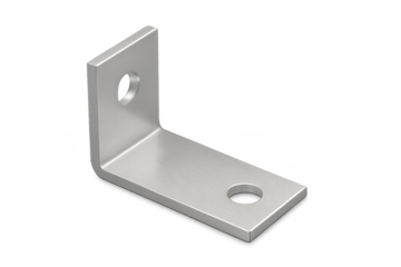 Stainless steel l-bracket showing hardware fitting tool