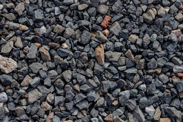 texture of gravel stones on ground background