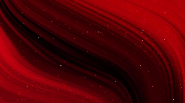 Red And Black Gradient Abstract Background With Dynamic Curves And Subtle Sparkling Highlights