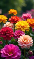 Obraz premium Vibrant assortment of colorful bedding plants bursting with blooms, ready for planting in garden beds or containers Perfect for spring and summer landscapes , planting, horticulture