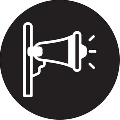 loudspeaker glyph icon