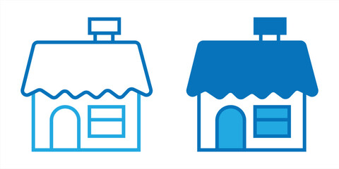 shop icon, shop sign, vector illustration