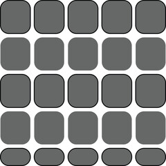 Abstract Geometric Pattern with Rounded Rectangles and Gray Color Theme