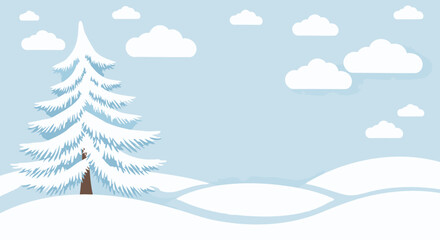 Sure, here is the requested stock photo descriptive title:

**Title:** Winter Wonderland Paper Cut Landscape with Snowy Tree