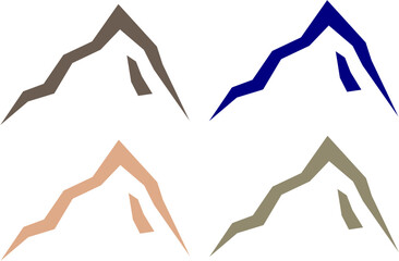 HILLS SIGN SYMBOL LOGO VECTOR ISOLATED ON WHITE