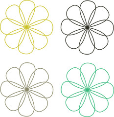 Obraz premium Natural Mandala Ayurveda Resort Sign Symbol Logo 