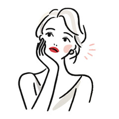 Beauty Line illustration of Emotional Woman Series –  Wonder
