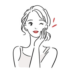 Beauty Line illustration of Emotional Woman Series –  Pleasure