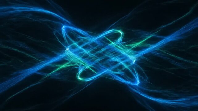 Abstract Energy Waves A Dynamic Display of Light and Motion.