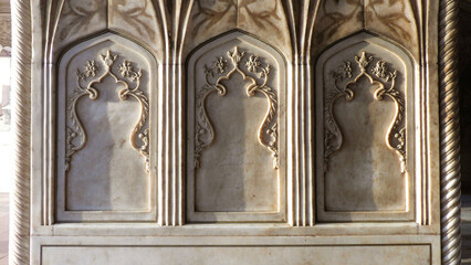 The intricate carvings and structures of Agra Fort (Qila Agra), Agra, Uttar Pradesh, India | UNESCO World Heritage Site