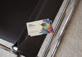 Mockup Of Two Customized Horizontal Us Business Cards