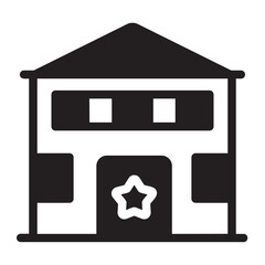 police station glyph icon