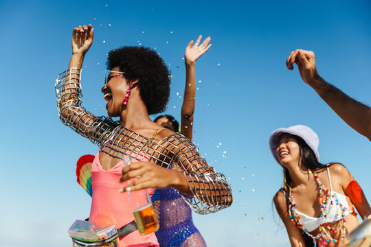 People celebrate at Brazilian carnival