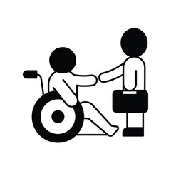 Job icon with white background vector stock illustration