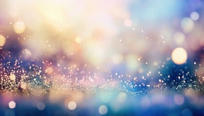 vibrant glitter sparkles magically across colorful festive horizon creating dreamy mood with copy space perfect for wallpaper design