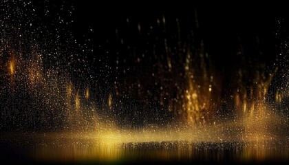 
golden glitter bursts vibrantly across dark festive horizon creating luxurious mood with ample copy space ideal for banner design