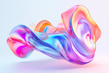 A computer created an image with colorful 3d creative design