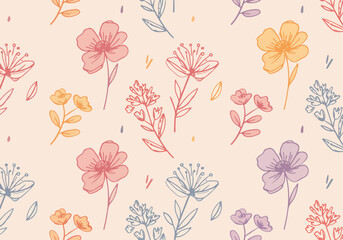 Beautiful romantic flower patterns banner on dark background