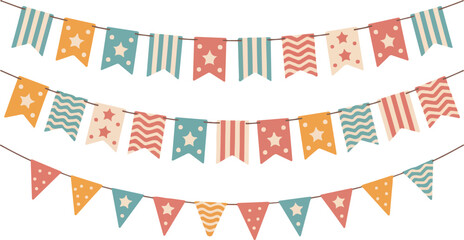 Festive Bunting Decoration with Stars and Stripes for Celebration Events