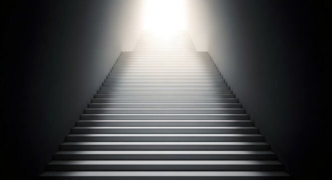 Stairway to Heaven Conceptual Image, Steps Leading to Light.