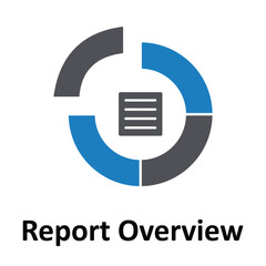 Fototapeta premium Report Overview Vector Icon which can easily modify or edit