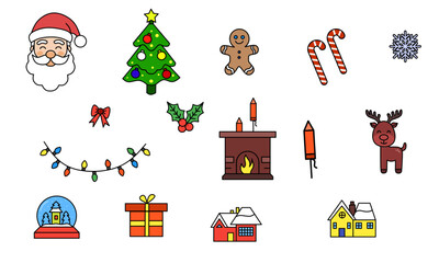 Fototapeta premium vector christmas and new year